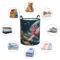 thumbnail image 4 of Zufioo Bubbles Axolotl Fantasy Print Round Dirty Clothes Basket, Waterproof Standing Dirty Clothes Bag, Suitable for Home, Bathroom, Car Trunk-Medium, 4 of 6