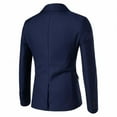 thumbnail image 4 of Blczomt Jacket for Men Blazer Blue Suit Jacket Single Breasted Sport Coats Lightweight Plain Coat Men XL, 4 of 4