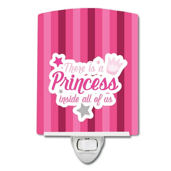 Caroline's Treasures BB9006CNL There is a Princess iside all of us Ceramic Night Light, 6x4x3", multicolor