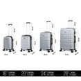 thumbnail image 3 of Juego 4 Maletas De Viaje Rigidas Rumbo 6 Bolsas de Viaje gris, 3 of 9