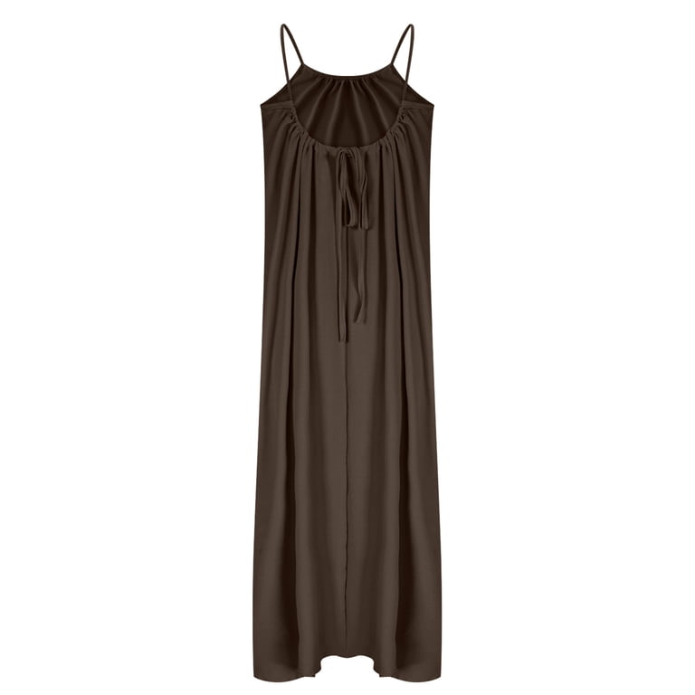knee length dresses for ladies Saving Grace Pearl Strap Maxi Dress Oyster– Selfie Leslie