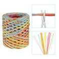 thumbnail image 4 of Uxcell 219 Yards Raffia Ribbon Raffia Craft Ribbon Paper Twine Wrapping Ribbon, Light Blue/Green 2 Roll, 4 of 7