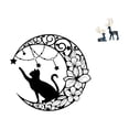 thumbnail image 6 of CoudarTitie Mystical Black Cat Moon Wall Art Sculpture and Elegant Reindeer Deer Figurines Ornaments for Living Room Office Cat Lover Home Decor, 6 of 8