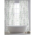 thumbnail image 5 of Green Grey Botanical Sheer Curtains 96 Inch Length 2 Panels for Living Room, Spring Floral Summer Farmhouse Voile Kitchen Curtain Set, Luxury Privacy Drapes Window Treatment for Bedroom, 5 of 7