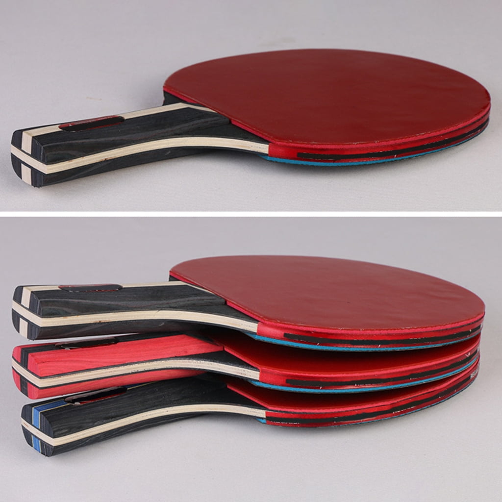 Table Tennis Paddle Pingpong Bat Set Table Tennis Handle Pingpong Training Bat Rubber Racket for Improving Table Tennis