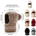 thumbnail image 3 of Outfmvch Beanies Women 3 in 1 Beanie Hat with Scarf and Mask,Womens Knit Beanie Hat Fleece Lined Winter Scarf Mask Set Snow Caps Winter Hat and Scarf Wine 1 One Size, 3 of 6