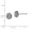 thumbnail image 3 of Primal Silver Sterling Silver Rhodium-plated Twisted Stud Earrings, 3 of 5