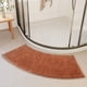 thumbnail image 1 of Alfombras de baño, tapete de baño, tapete de área, tapete de baño curvo de color sólido con forma de abanico, tapete absorbente de agua para el hogar, baño, ducha, tapete antideslizante para puerta, a, 1 of 6