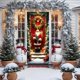 thumbnail image 5 of Christmas Door Curtain Santa Claus Polyester Fabric Decorative Cover for Holiday Party Wall and Door Hanging Festival Home Decor, 5 of 6