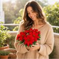 thumbnail image 6 of Luoshdecor Christmas Decorations Artificial Poinsettia Bouquet,Indoor & Outdoor Decor for Home Porch Garden,Ideal Gift for Women, 6 of 9