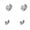 Silver, variant on 14K Gold Plating Earrings Small Chunky Earrings for Women Trendy Zirconia Hypoallergenic Cute Thick Huggie Hoops Earing Jewelry for Women Gifts 2Pairs