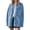 Light blue, variant on Womens Oversized Jean Jacket Casual Button Up Denim Overshirt Trendy Long Sleeve Denim Jacket Coat