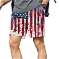 thumbnail image 2 of Xuniizn Mens Shorts USA Flag 250th Anniversary Festival Printed Shorts 4th of July Independence Day Casual Holiday Shorts, S-2XL, 2 of 6