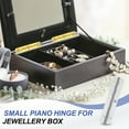 thumbnail image 6 of Uxcell Small Piano Hinge Mini Jewelry Box Hinges with Screw for Jewellery Wooden Box Silver Tone, 6 of 7