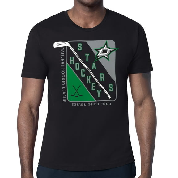 Men's Starter Black Dallas Stars Shield Graphic T-Shirt