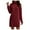 Wine, variant on larppty Women Oversized Sweater Dress Turtleneck Batwing Long Sleeve Ribbed Knit Loose 2025 Fall Winter Casual Short Dress（Black，XL）