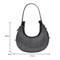 thumbnail image 2 of Bolso de mujer Diamond Crescent Underarm Zipper Shoulder Tote Bags (Blanco), 2 of 9