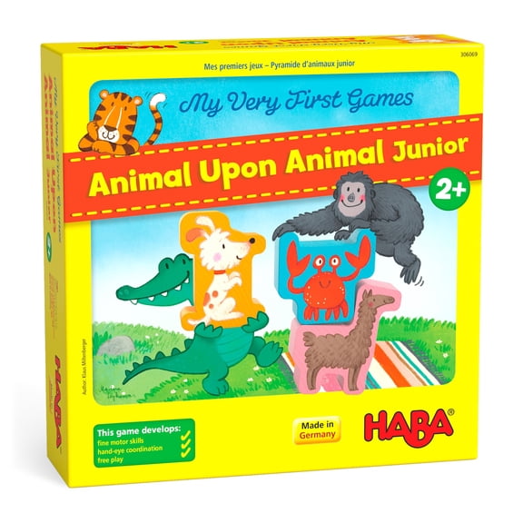 HABA My Very First Games - Animal Upon Animal Junior: Toddler Stacking Game for Preschool Learning Activities & Fun Family Games for Ages 2 