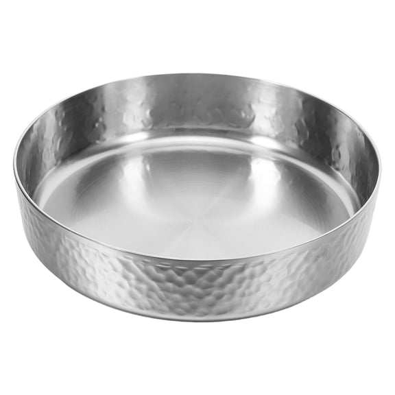 LOLIPPYY 800ml Stainless Steel Soup Bowl with Hammered Finish - Vintage Metal Noodle, Rice, Salad Mixing Bowl for Meal Prep, Pasta, Fruit, Ramen