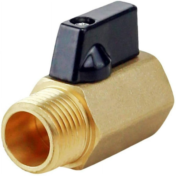 Midline Valve Boiler Trim Isolation Valve, Air Vent Isolator, 1/8 in. MIP x FIP Connection, Forged Brass