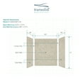 thumbnail image 5 of Transolid EWK604872-44 Expressions 60" W X 48" D X 72" H Three Panel Shower Wall Kit - Sea, 5 of 6