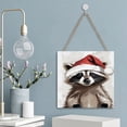 thumbnail image 5 of Raccoon Decorative Wood Hanging Wood Plaque, Rustic Door Sign, Wall Decor Art, Housewarming Gift 12x12 inches, 5 of 8