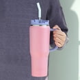 thumbnail image 4 of 40 oz Tumbler with Handle, Insulated Tumblers with Lid and Straw, Large   Water Bottle Jug, Thermal Stainless  Travel Coffee Mug Cup, Classic Red, 4 of 7