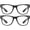 2-Black, variant on GRINDERPUNCH Blue Light Reading Glasses High Magnification Strong Reading Power Readers For Men Woman - Tortoise Marble, 3.75