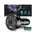 thumbnail image 3 of compatible 4 USB QC 3.0 Fast Charging Car Charger Adapter Car Accessories with LED Light_Perfect Gift, 3 of 5