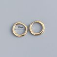 thumbnail image 1 of Pendientes de lujo de plata S925 para mujer con diamantes engastados y chapados en oro Pendientes versátiles y hebilla de pendientes simples, 1 of 6
