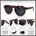 thumbnail image 5 of SA106 Geometric Bevel Horn Rim Polarized Sunglasses Hipster UV400 TAC Lenses / Tortoise Frame - Black Lens, 5 of 7