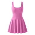 thumbnail image 6 of Letdown Athletic Dress for Women Solid Color Mini U Neck Sleeveless Built in Shorts with Pockets Tennis Go|f Graduation, 6 of 6