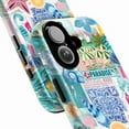 thumbnail image 2 of Coastal Collage Phone Case, Blue Summer Beach Design iPhone Cover with Seashells, Starfish & Tropical Vibes, Durable Dual Layer Protective Case for iPhone 16 15 14 13 12 11 Pro Max Mini, 2 of 6