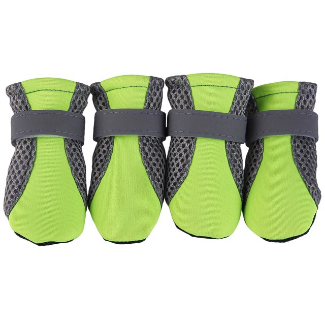 FLhrweasw Zapatos para Pet Paw Protector Botines Antideslizantes para Cachorros (Verde M)