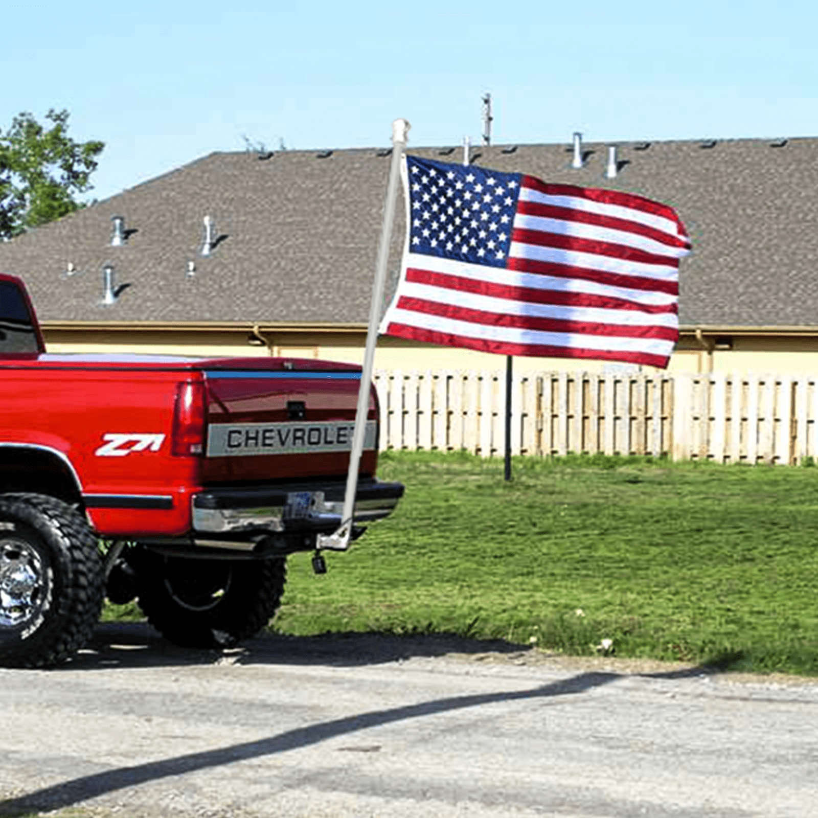 Flag Pole, 6 Foot Tangle Free Spinning Flag Pole for Outside House, Aluminum Rotating Flagpoles, High Wind Resistant Rustproof, Residential or Commerical Flagpole for Garden Boat Truck