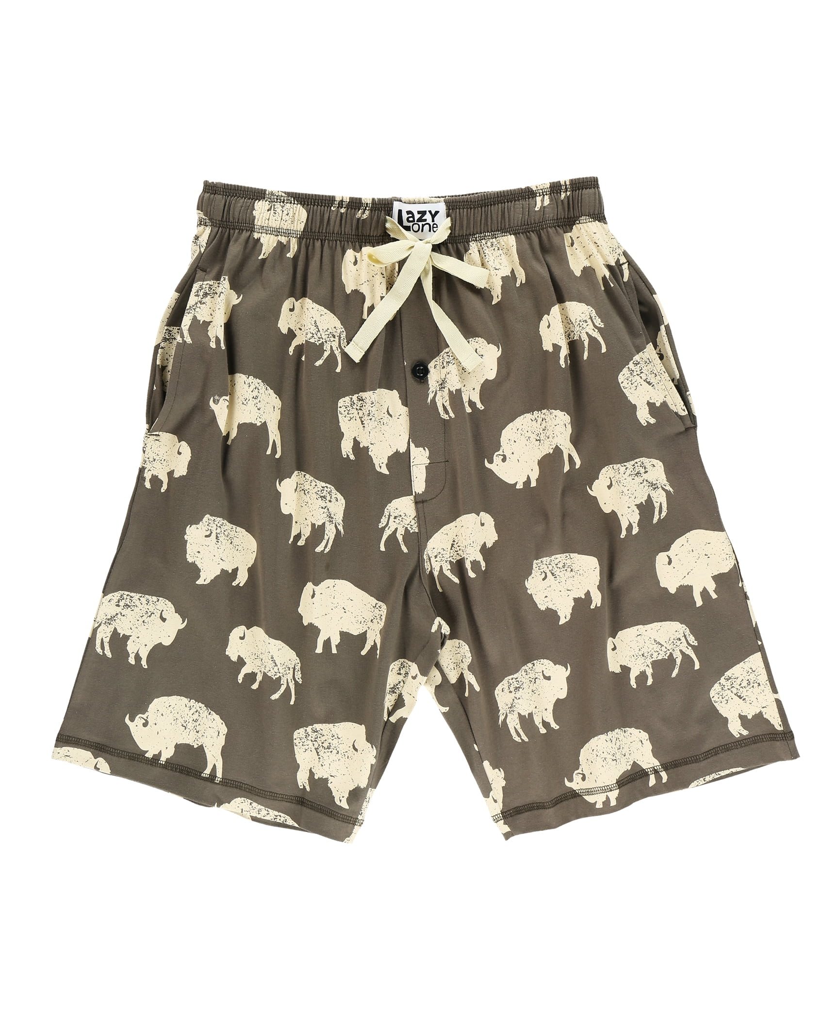 LazyOne Pajama Shorts for Men, Bass, Cotton Sleepwear, X-small 