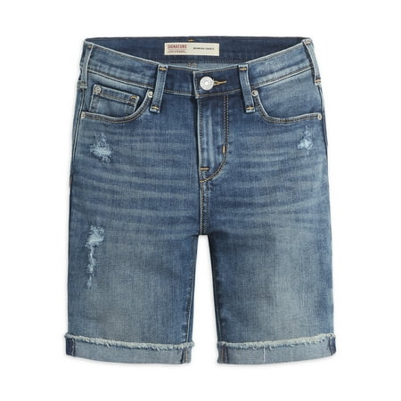 Signature by Levi Strauss & Co.™ Girls' Mid-Rise Denim Bermuda Shorts, Sizes 5-18