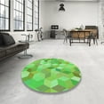 thumbnail image 4 of Ahgly Company Machine Washable Indoor Rectangle Transitional Emerald Green Area Rugs, 3' x 5', 4 of 7