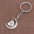 thumbnail image 4 of Coofit Key Chain Moon Love Heart Keyring Charm Key Ring Pendant for Valentine's Day, 4 of 7