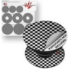 Decal Style Vinyl Skin Wrap 3 Pack for PopSockets Checkered Canvas Black and White (POPSOCKET NOT INCLUDED) by WraptorSkinz