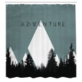 thumbnail image 3 of Ambesonne Adventure Shower Curtain, Forest Hipster Mountains, 69"Wx84"L, Cadet Blue, 3 of 3