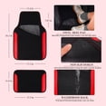thumbnail image 6 of CAR GRAND Faux Leathercar Steering Wheel Cover Combo Pack Car Floor Mats, Universal Fit Waterproof Anti-slip Carpet 14.5-15 Inches Red & Black, 6 of 10