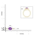 thumbnail image 4 of ANGARA Natural Oval 1.15 ct Amethyst Solitaire Ring with Diamonds in 14K Yellow Gold for Women (Size-8x6mm) | February Birthstone, Anniversary, Jewelry Gift for Women | Natural Amethyst Ring, 4 of 9