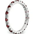 thumbnail image 5 of 14K White Gold Lab Grown Diamond Si1/Si2 G H I & Cr Ruby Eternity Band (2 X 2.23) (Size 4.5) Made In India et0049-cru-050-45wlg, 5 of 5