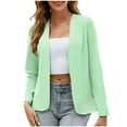 thumbnail image 2 of sovlvnd Summer Clearance Women's Color Casual Fashion Long-sleeved Plus Size Cardigan Jacket Coat Outerwear Lightweight Comfy Lightweight Comfy, 2 of 5