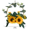 thumbnail image 3 of Marryso Door Wreath for Front Door Outside Artificial Lower Wall Decoration Metal Wreath Sunflower Iron Wall Decoration, 3 of 9