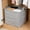 Gray #2, variant on Linen Storage Basket with Handle | Foldable Fabric Organizer Bin for Nursery, Home, or Office | 12.6 Inch Cube Decorative Box