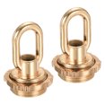 thumbnail image 1 of Unique Bargains 25kg Max Load 30x44mm M10 Thread Ring Shape Female Loop Eye Nut Gold Tone 2 Pack, 1 of 5