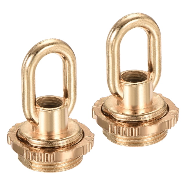 Unique Bargains 25kg Max Load 30x44mm M10 Thread Ring Shape Female Loop Eye Nut Gold Tone 2 Pack