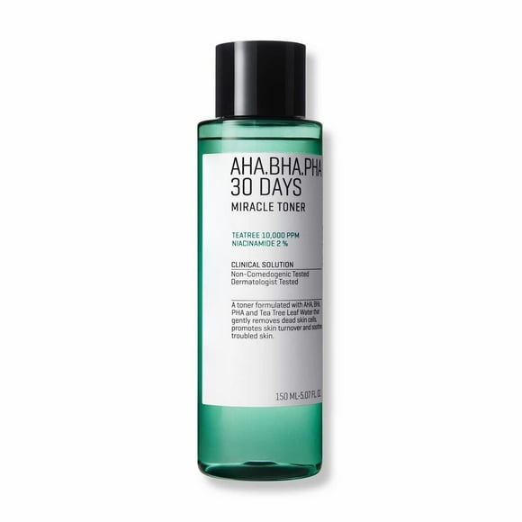 SOME BY MI AHA BHA PHA 30 Days Miracle Toner – 5.07oz, 150ml – Korean Salicylic Acid Exfoliating Face Toner for All Skin Types – Daily Pore Care & Oil Control with 2% Niacinamide – Korean Skin Care